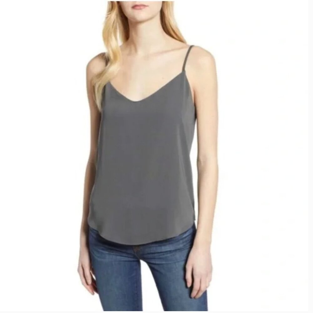 NWOT J. Crew V-neck Camisole in Slate Grey (P00)